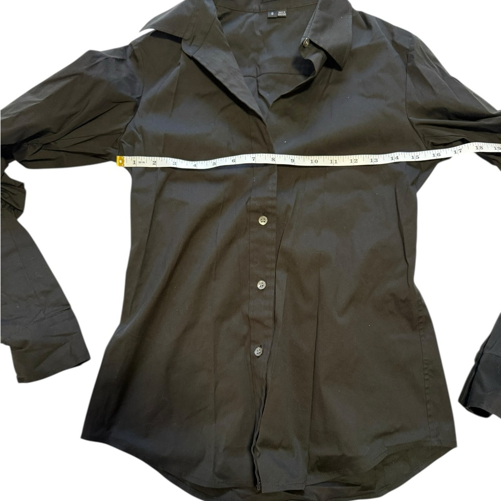 Theory Clarissa Button Dress Shirt size small black - Picture 7 of 8
